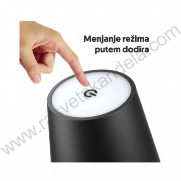 Stona punjiva LED lampa CCT 5W NLS9501/BK crna