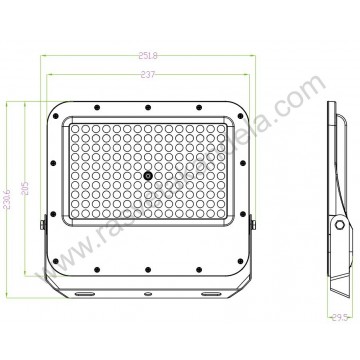 Led reflektor M456100-S SMD LED 100W 6500K sivi