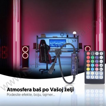 Mini kontroler za RGB LED trake i daljinski 72W - 28 tastera