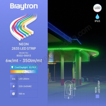 NEON LED traka 6500K 100m 220V 6W/m 120d IP65