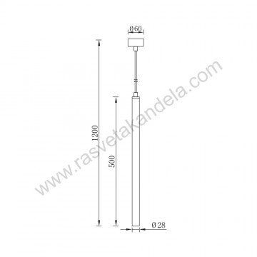 Visilica 1xG9 BRY-G007R-1H crna