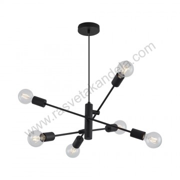 Visilica 6xE27 BRY-G004C-6H crna