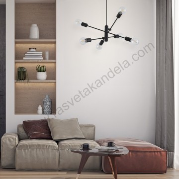 Visilica 6xE27 BRY-G004C-6H crna