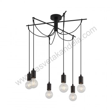 Luster visilica 6xE27 BRY-G004C-6H crna