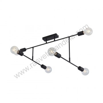 Luster plafonjera 6xE27 BRY-G004C-6H crna
