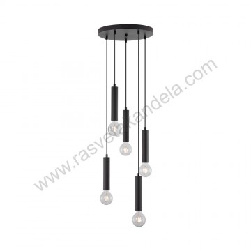 Visilica 5xE27 BRY-G005R-5H crna