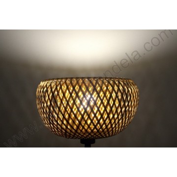 Podna lampa 1xE27 M52 crna + bež