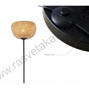 Podna lampa 1xE27 M52 crna + bež