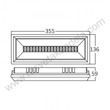 Panik lampa ugradna LED 5W 6500K IP65 BRY-EXIT-LED