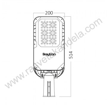 LED ulična svetiljka 83W 4000K IP66 BRY-ST95 siva