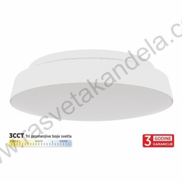 LED plafonjera Ø23cm 20W 3000/4000/6500K IP20 M205780 bela