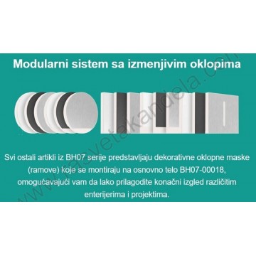 LED lampa za stepnice ugradna 2W 3000/4000/6500K IP20 srebrna BH07-00018