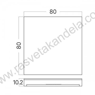 Srebrna maska za stepenišnu lampu BH07-00018