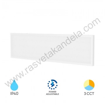 Led panel nadgradni 3CCT 1200x300mm 30/40/50W beli IP40