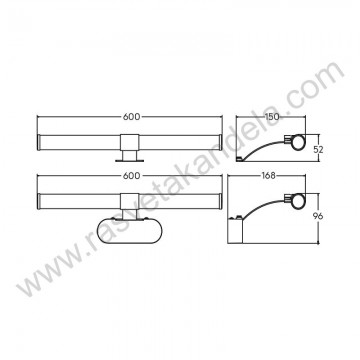 Kupatilska LED zidna lampa 7W 4000K IP44 bela BRY-LILY