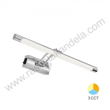 LED zidna lampa 8W 3000/4000/6500K IP20 hrom sa prekidačem BRY-SARA