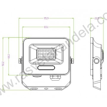 Led reflektor M480010-C6 SMD ECO LED 10W 3000K crni