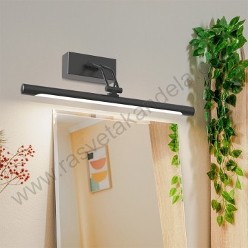 LED zidna lampa 8W 3000/4000/6500K IP20 crna sa prekidačem BRY-SARA
