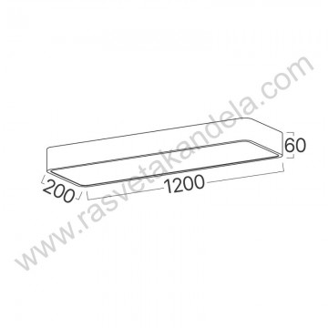 LED plafonjera 45W 3000/4000/6500K boja drveta BRY-BLADE