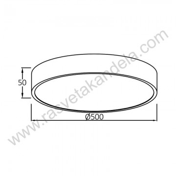 LED plafonjera fi50cm 45W 3000/4000/6500K crna BRY-BLADE