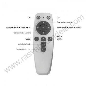 LED plafonjera 50x50cm 45W 3000/4000/6500K sa daljinskim crna