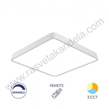 LED plafonjera 50x50cm 45W 3000/4000/6500K sa daljinskim bela