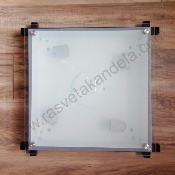 Drvena plafonjera 46cmx46cm 4xE27 234-4 tamno drvo