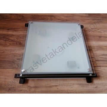 Drvena plafonjera 46cmx46cm 4xE27 234-4 tamno drvo