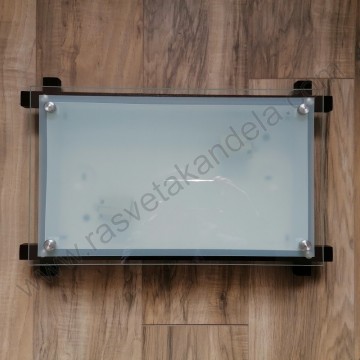 Drvena plafonjera 46cmx31cm 2xE27 235 tamno drvo