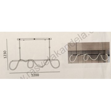 LED visilica 23W 3000K LI2014 crna