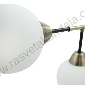 Luster 6xE27 M11090-6 crno-zlatna