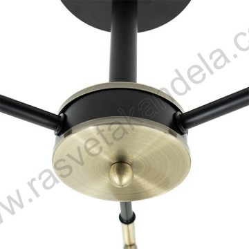 Luster 6xE27 M11090-6 crno-zlatna