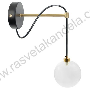 Zidna lampa 1xG9 M11091-1Z crno-zlatna