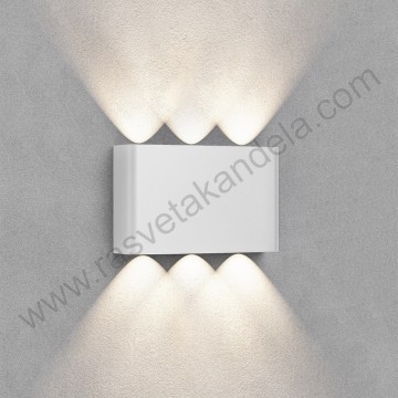 Baštenska zidna LED lampa 6W 3000/4000/6500K bela BRY-VECTOR