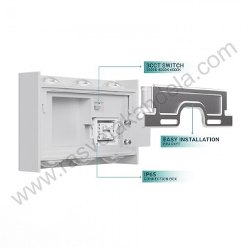 Baštenska zidna LED lampa 6W 3000/4000/6500K bela BRY-VECTOR