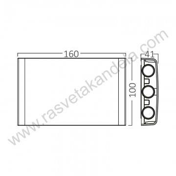 Baštenska zidna LED lampa 6W 3000/4000/6500K bela BRY-VECTOR