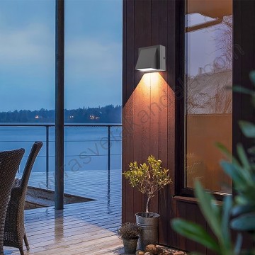 Baštenska zidna LED lampa 6W 3000/4000/6500K tamno siva BRY-VEKTA
