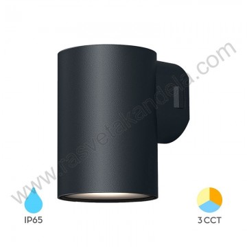 Baštenska zidna LED lampa 9W 3000/4000/6500K tamno siva BRY-VEKTA