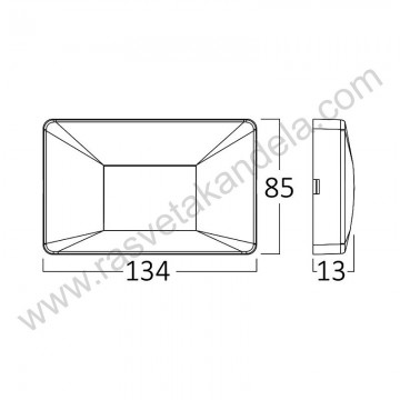 Baštenska zidna LED lampa 3W 3000/4000/6500K crna BRY-VEKTA