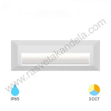 Baštenska zidna LED lampa 3W 3000/4000/6500K bela BRY-VEKTA