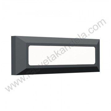 Baštenska zidna LED lampa 3W 3000/4000/6500K tamno siva BRY-VEKTA-B-RCT