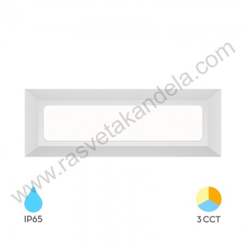 Baštenska zidna LED lampa 3W 3000/4000/6500K bela BRY-VEKTA-B-RCT