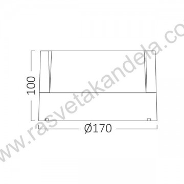Baštenska zidna LED lampa 15W 3000/4000/6500K tamno siva BRY-WALLS-G1