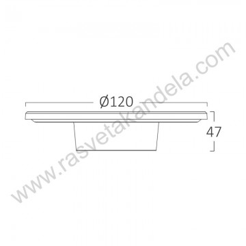 LED zidna lampa 8W 3000/4000/6500K bela BRY-PALERMO-XS