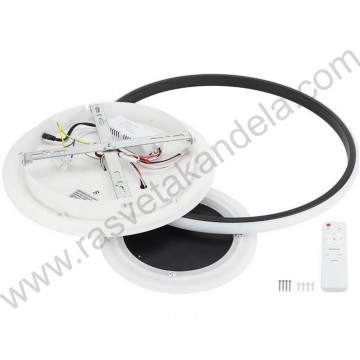 LED luster plafonjera 78W 3000/4000/6000K crno-bela sa daljinskim