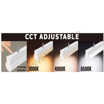 LED visilica dužine 120cm 40W 3000/4000/6500K crna AVENUE 3 CCT