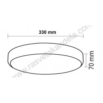 LED plafonjera/panik lampa punjiva 5CCT 25W 2700-6500K IP54 sa senzorom pokreta LUCAS-25