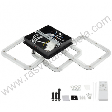 Led luster plafonjera CCT 45W 3000/4500/6000K crna sa daljinskim