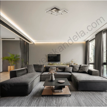 Led luster plafonjera CCT 45W 3000/4500/6000K crna sa daljinskim