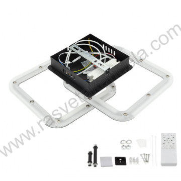 Led luster plafonjera CCT 30W 3000/4500/6000K crna sa daljinskim